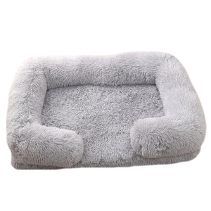 Plush Round Pet Bed Winter Warm Sleeping Nest For Comfort