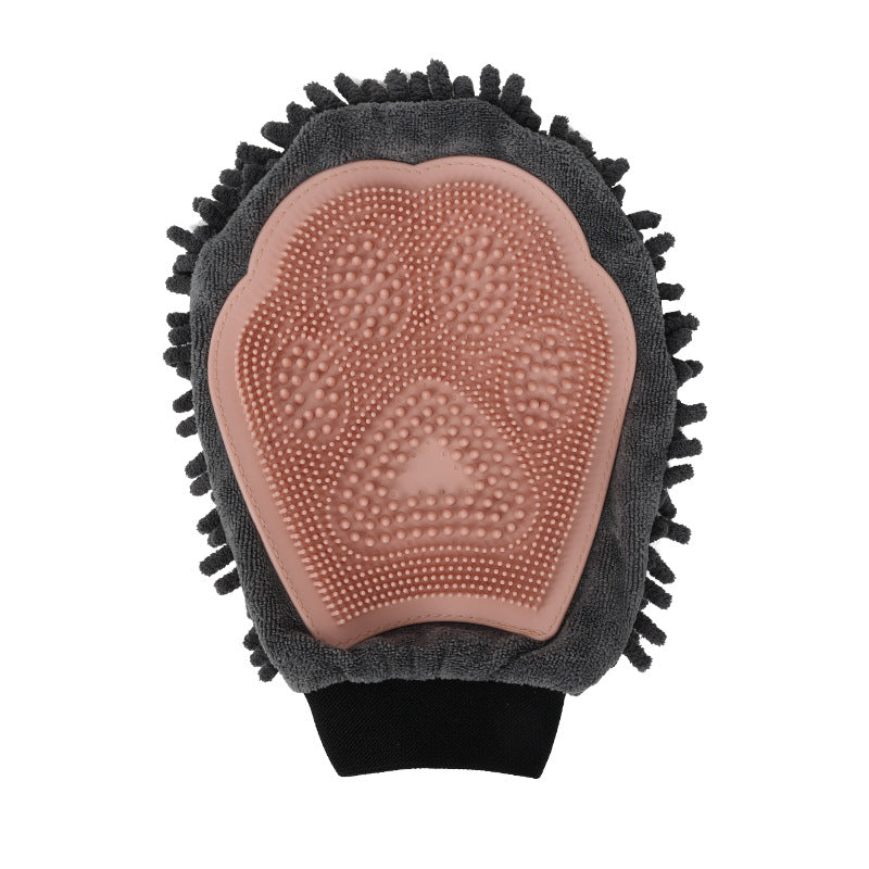 2 In 1 Pet Grooming Glove Bath Brush Massage Cleaning Tool