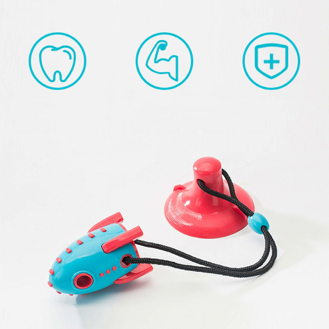 Leak Proof Rocket Shaped Food Dispensing Bite Resistant Pet Toy