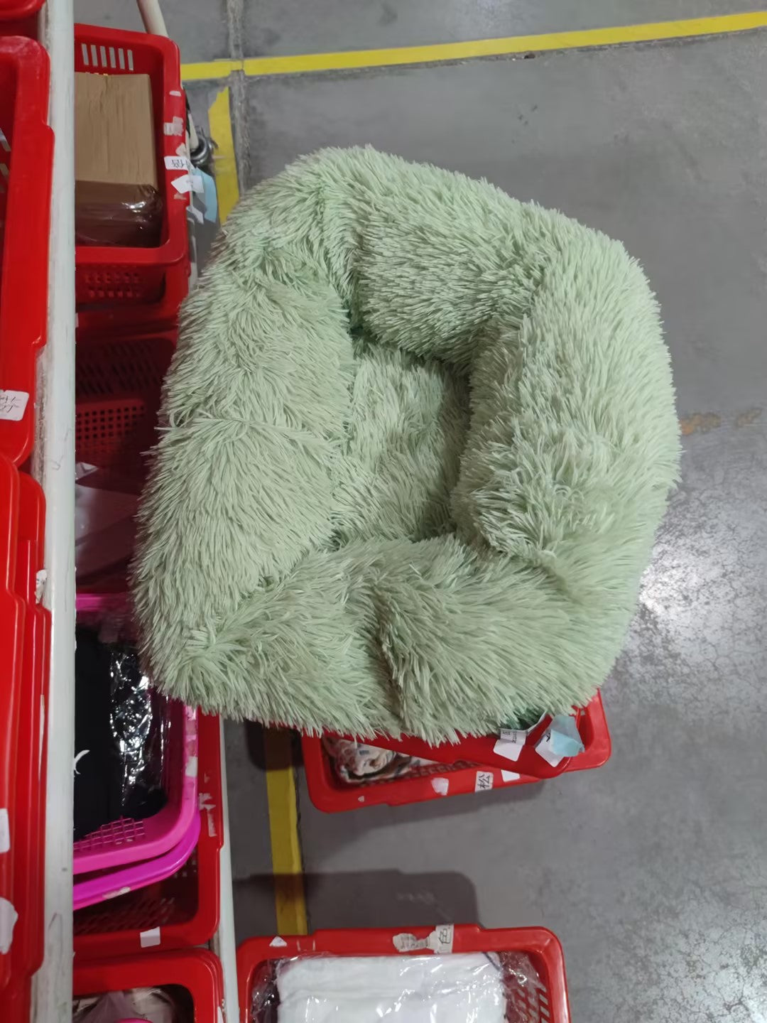 Soft Thick Cotton Plush Round Pet Bed For Cozy Comfort And Rest