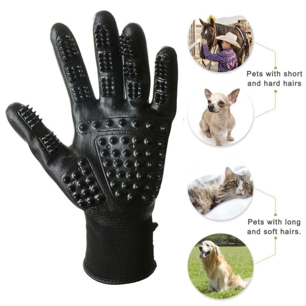 Soft Rubber Pet Grooming Glove Shedding Hair Remover Massage Brush