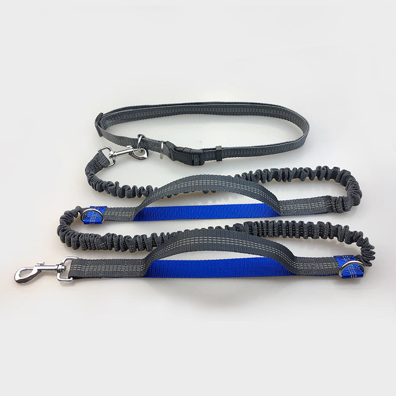 Reflective Multi Function Elastic Pet Leash Running Traction Lead