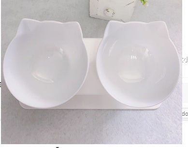 Non Slip Double Bowl Raised Stand Pet Feeder Transparent Food And Water Station