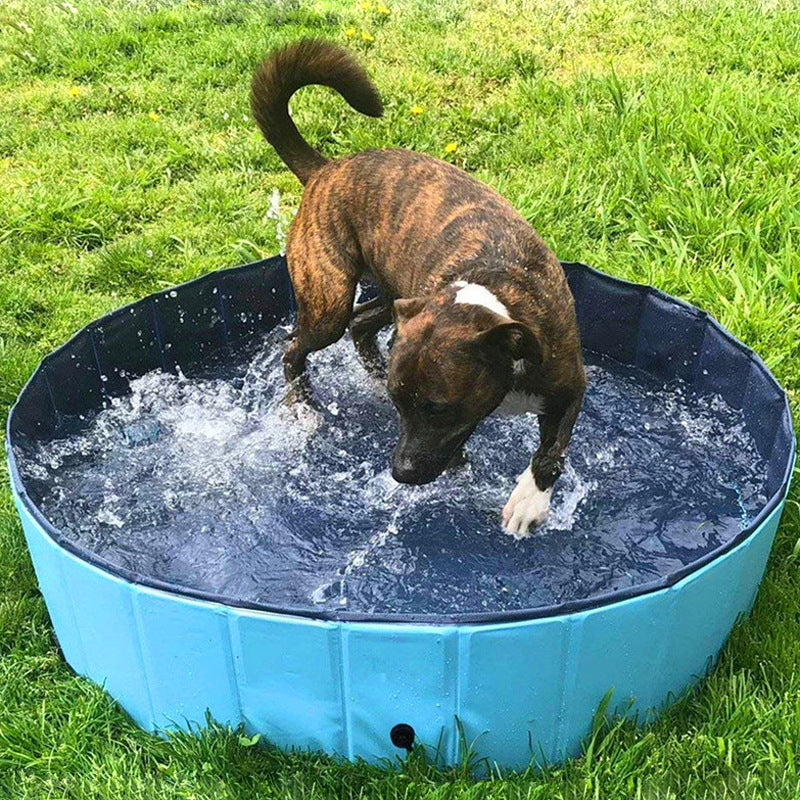 Foldable Pet Swimming Bath Pool Collapsible Indoor Outdoor Tub