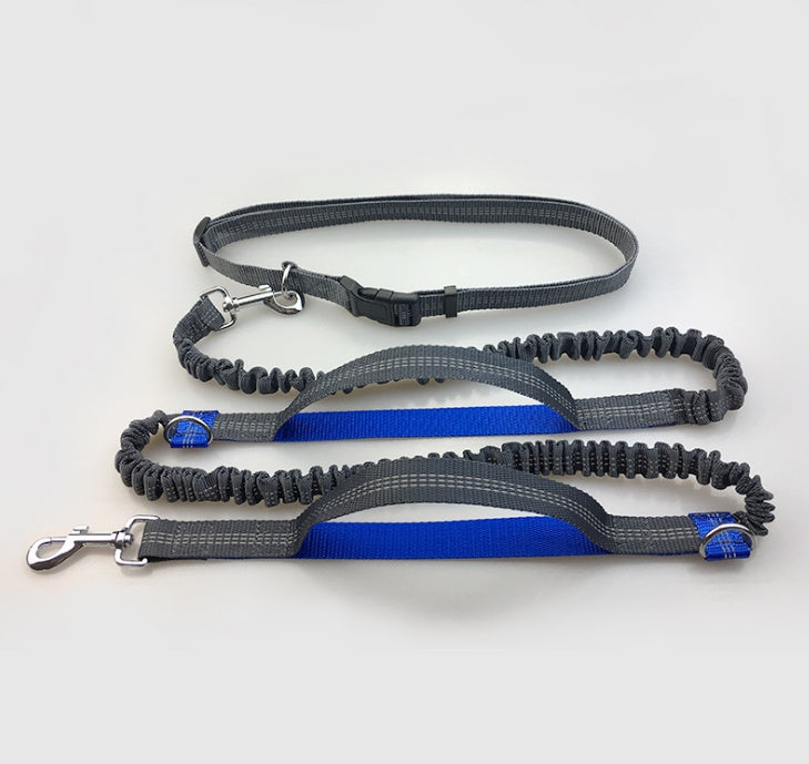 Reflective Multi Function Elastic Pet Leash Running Traction Lead