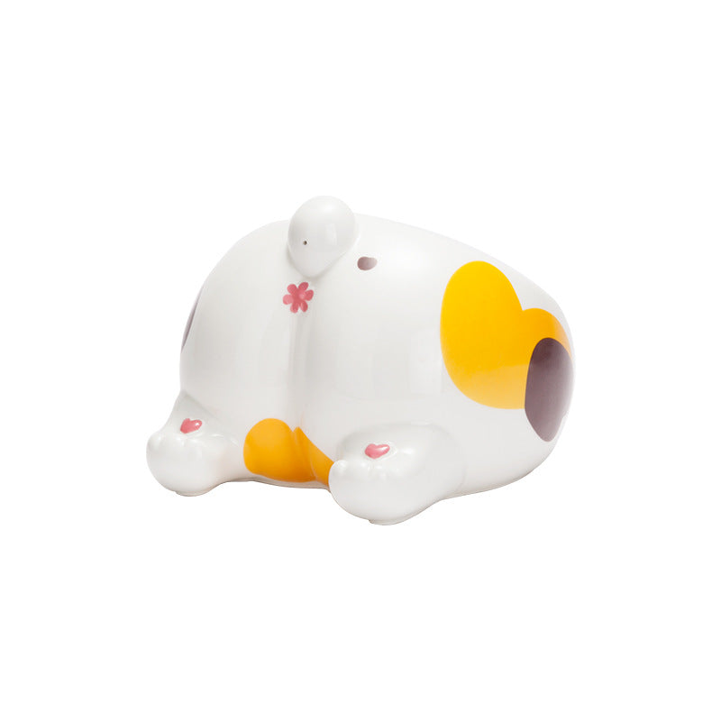 Ceramic Raised Pet Feeding Bowl Single Mouth Food And Water Holder