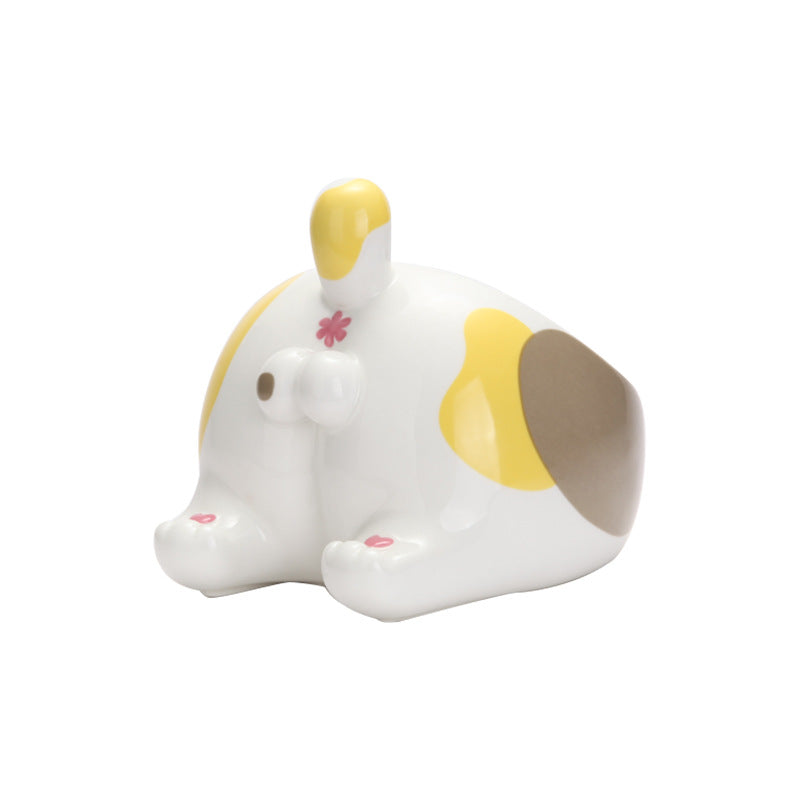 Ceramic Raised Pet Feeding Bowl Single Mouth Food And Water Holder