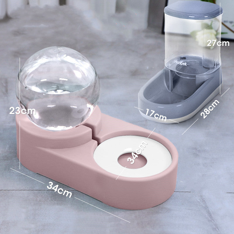 Automatic Bubble Ball Food And Water Dispenser Pet Feeder 1.8L
