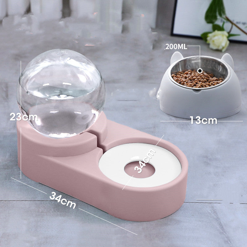 Automatic Bubble Ball Food And Water Dispenser Pet Feeder 1.8L
