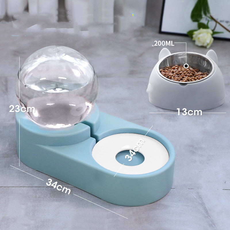 Automatic Bubble Ball Food And Water Dispenser Pet Feeder 1.8L