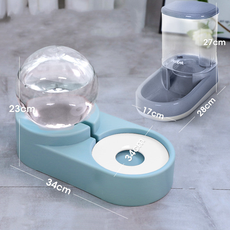 Automatic Bubble Ball Food And Water Dispenser Pet Feeder 1.8L