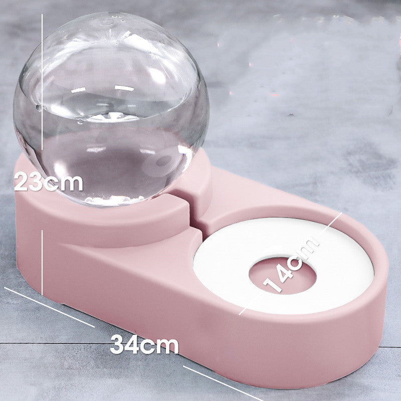 Automatic Bubble Ball Food And Water Dispenser Pet Feeder 1.8L