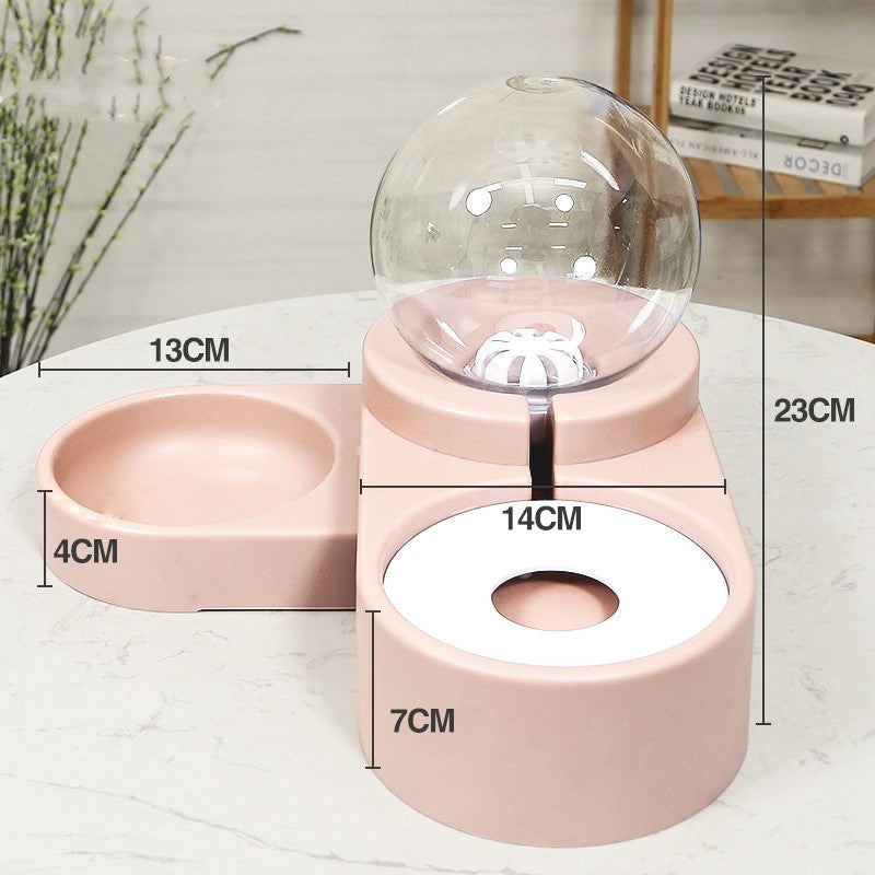 Automatic Bubble Ball Food And Water Dispenser Pet Feeder 1.8L