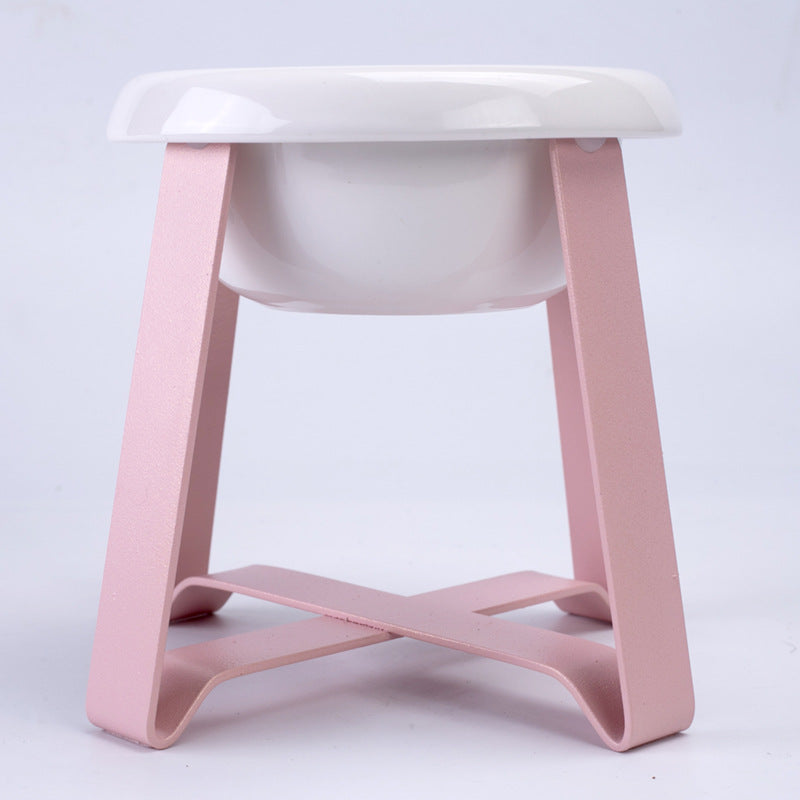 Pet Bowls Creative Antislip Feeding Bowl Food Bowl With Iron Stand 2 In 1 Pet Food Water Feeder Pet Feeding
