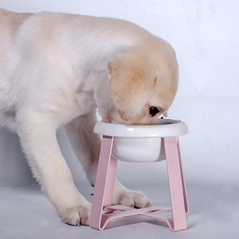 Pet Bowls Creative Antislip Feeding Bowl Food Bowl With Iron Stand 2 In 1 Pet Food Water Feeder Pet Feeding