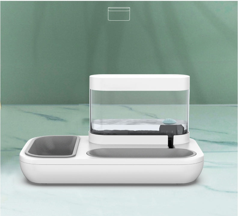 Automatic Pet Feeder Bowl Drinking Fountain 1.5L Capacity For Feeding And Hydration