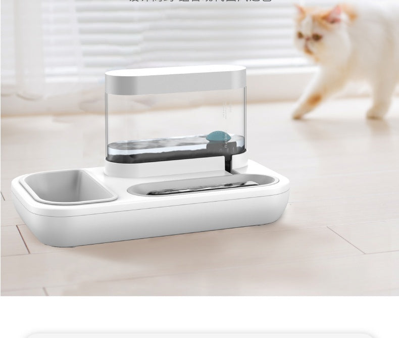 Automatic Pet Feeder Bowl Drinking Fountain 1.5L Capacity For Feeding And Hydration