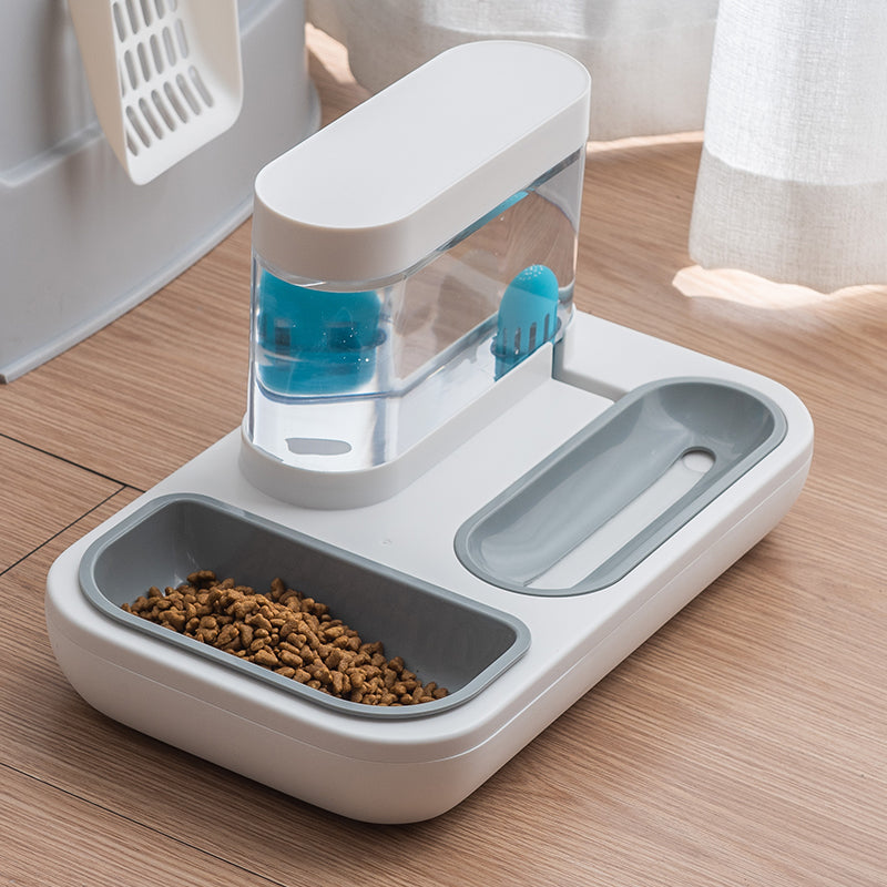 Automatic Pet Feeder Bowl Drinking Fountain 1.5L Capacity For Feeding And Hydration