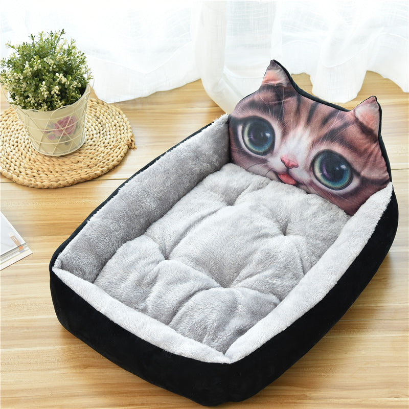 Large Warm Cozy Pet Bed Soft Fleece Nest Basket For Comfort And Rest