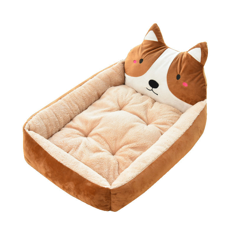 Large Warm Cozy Pet Bed Soft Fleece Nest Basket For Comfort And Rest