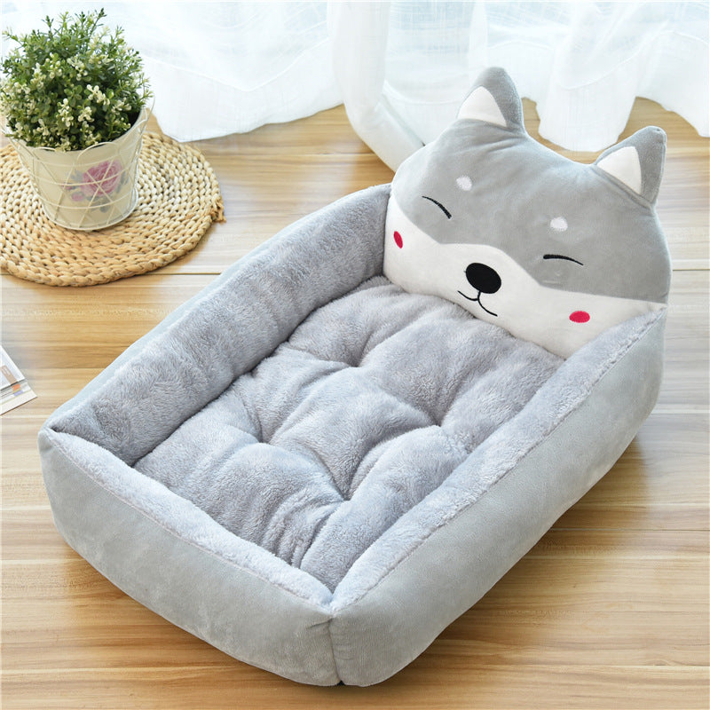 Large Warm Cozy Pet Bed Soft Fleece Nest Basket For Comfort And Rest