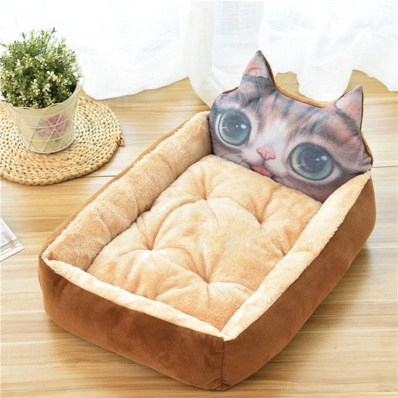 Large Warm Cozy Pet Bed Soft Fleece Nest Basket For Comfort And Rest