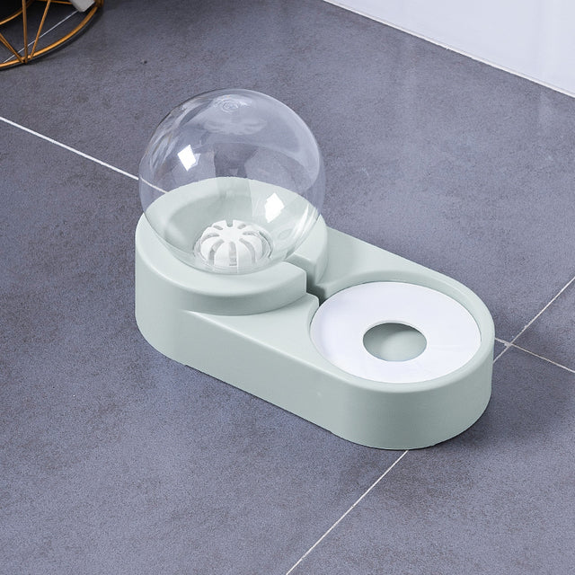 Automatic Bubble Ball Food And Water Dispenser Pet Feeder 1.8L