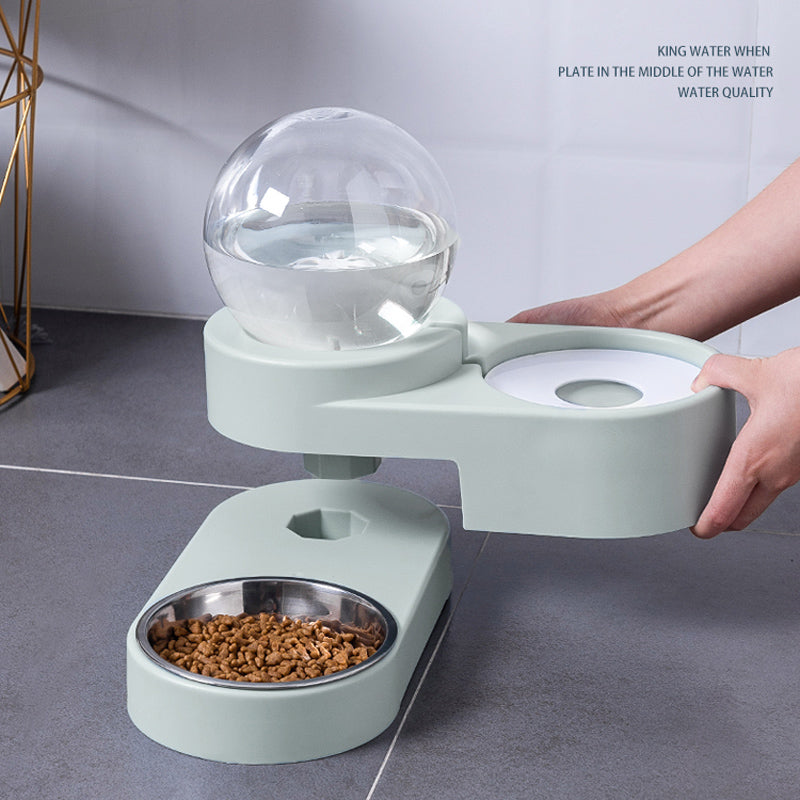 Automatic Bubble Ball Food And Water Dispenser Pet Feeder 1.8L