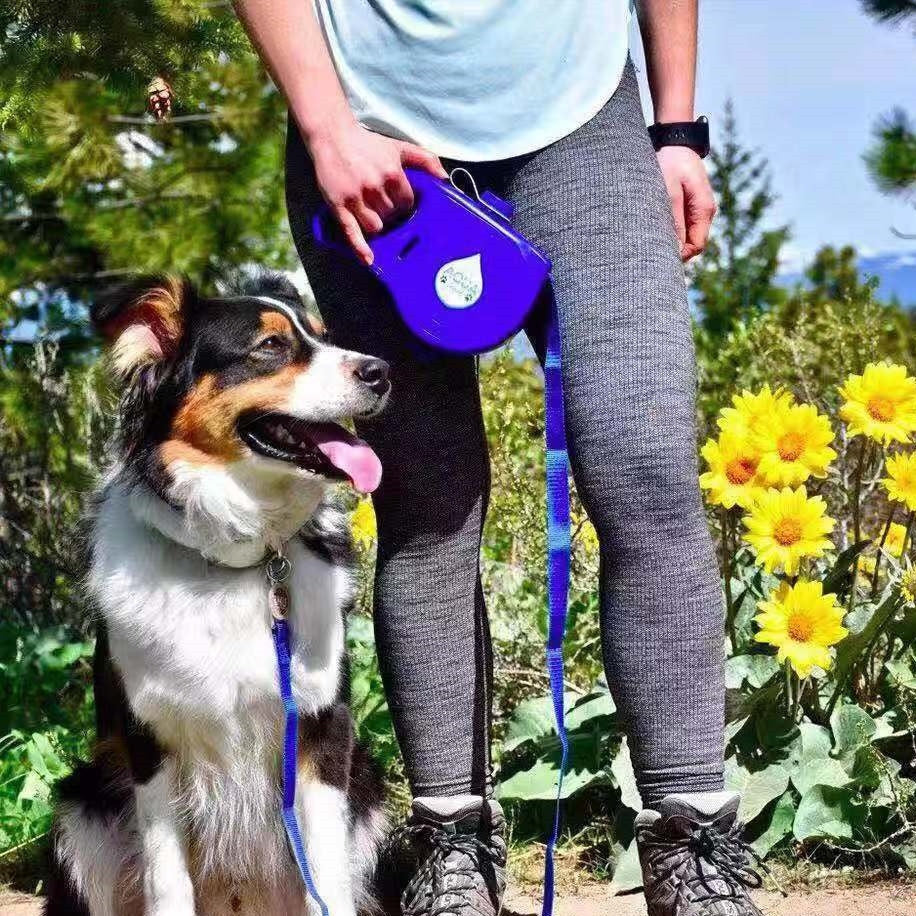 Multifunctional Pet Leash With Portable Water Bottle Holder