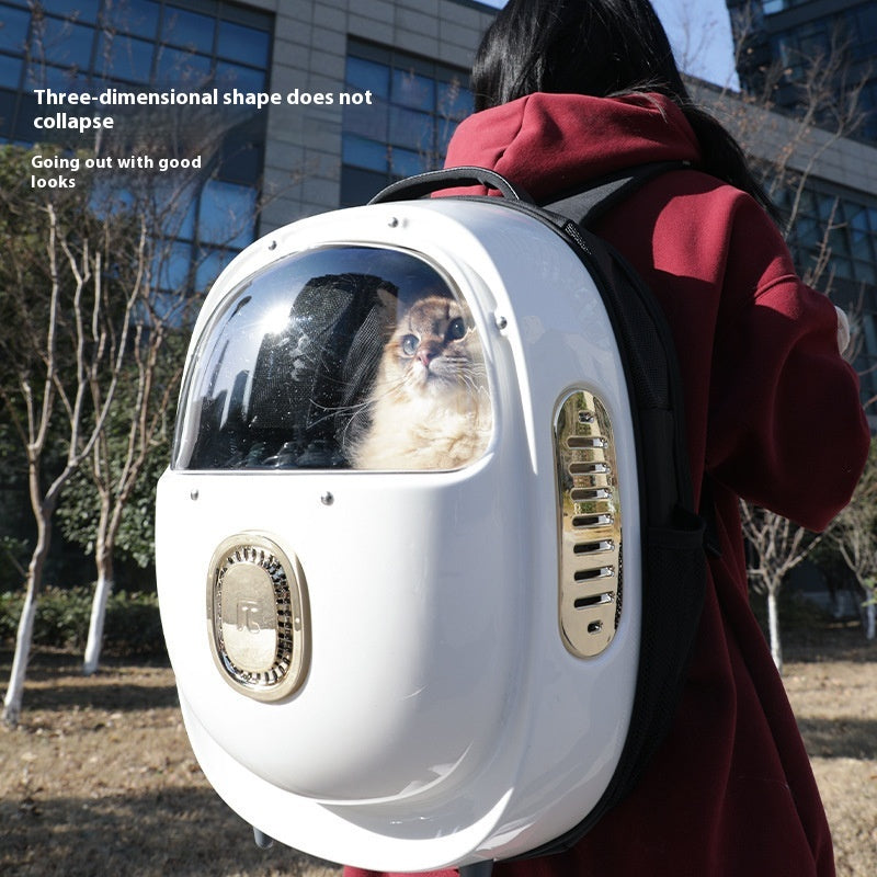 Portable Pet Backpack Astronaut Bag With Heating Ventilation System
