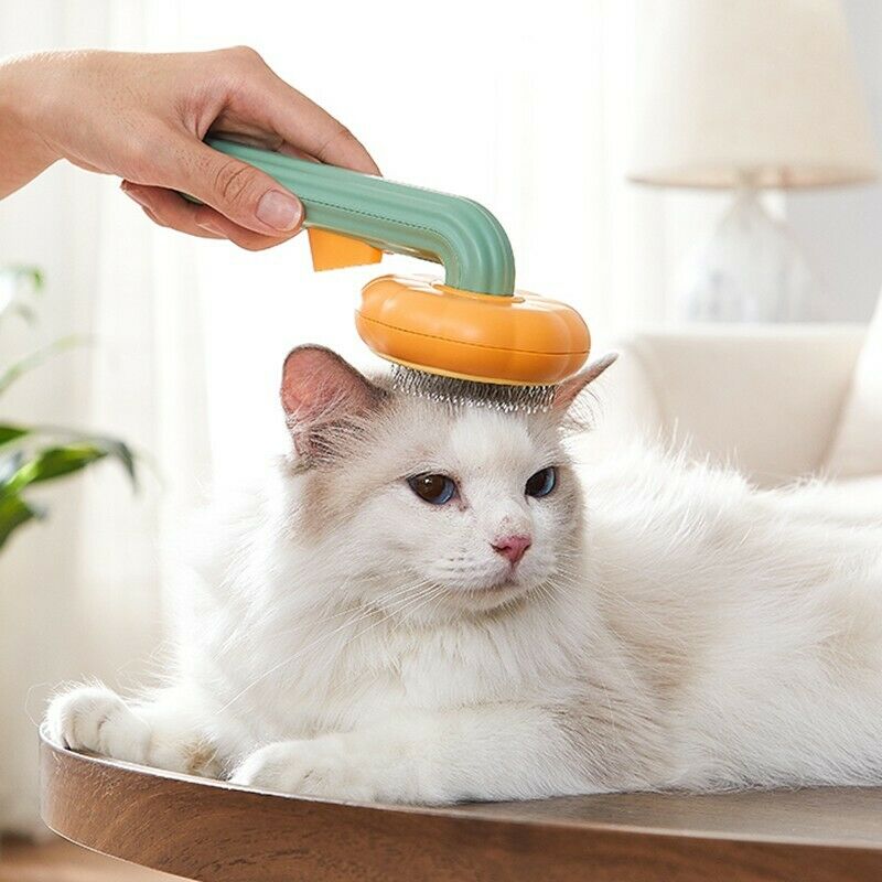 Self Cleaning Pet Slicker Brush Gentle Undercoat Mat Removal Grooming Tool