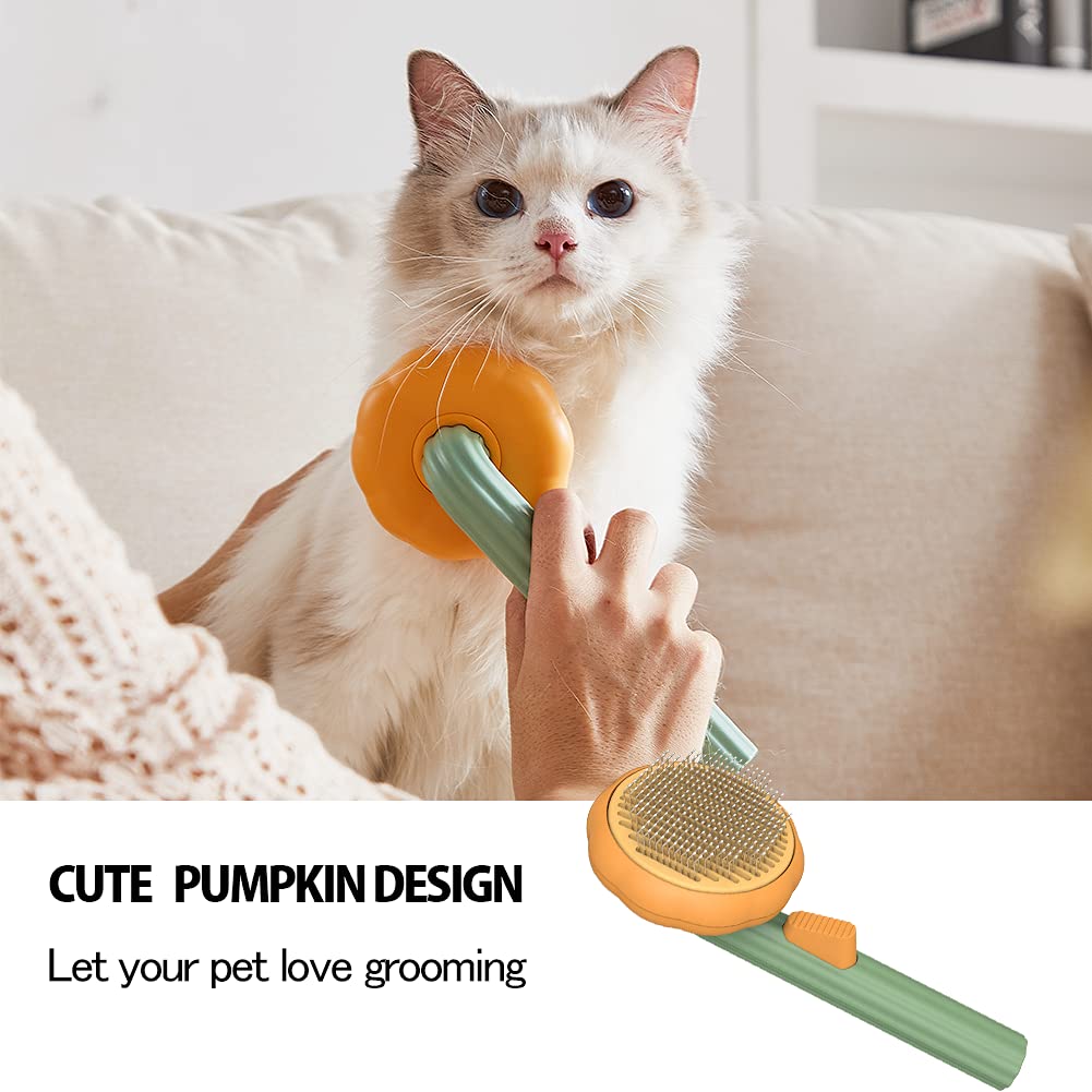 Self Cleaning Pet Slicker Brush Gentle Undercoat Mat Removal Grooming Tool