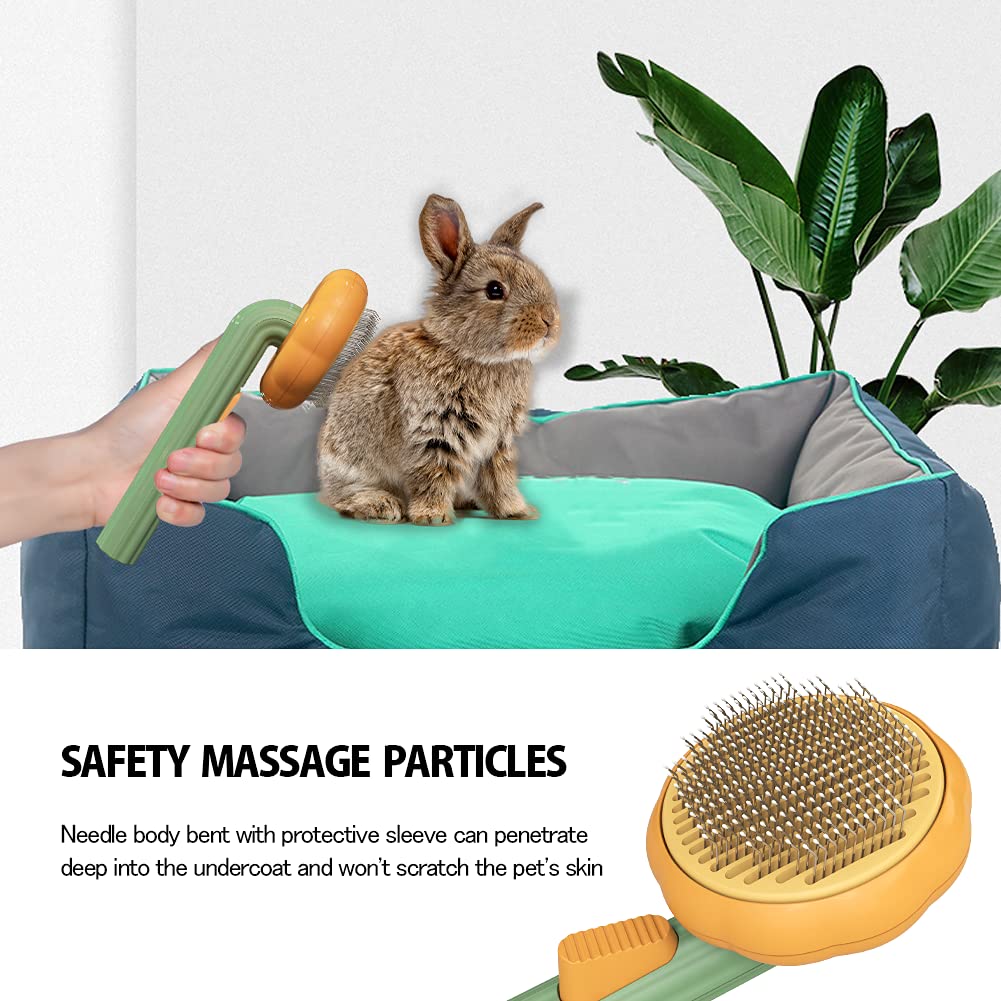 Self Cleaning Pet Slicker Brush Gentle Undercoat Mat Removal Grooming Tool