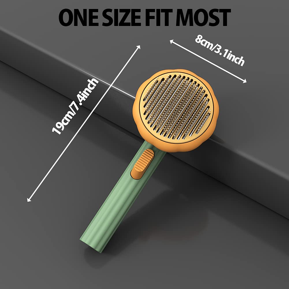 Self Cleaning Pet Slicker Brush Gentle Undercoat Mat Removal Grooming Tool