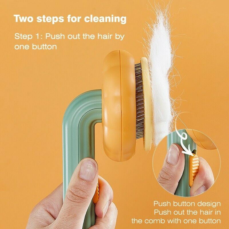 Self Cleaning Pet Slicker Brush Gentle Undercoat Mat Removal Grooming Tool