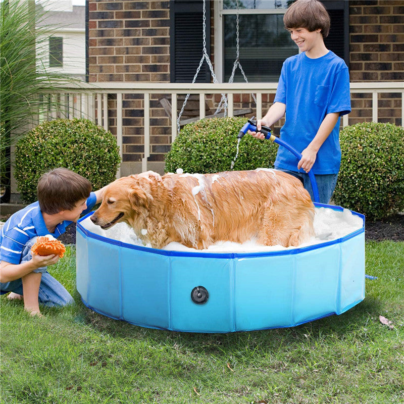 Foldable Pet Swimming Bath Pool Collapsible Indoor Outdoor Tub