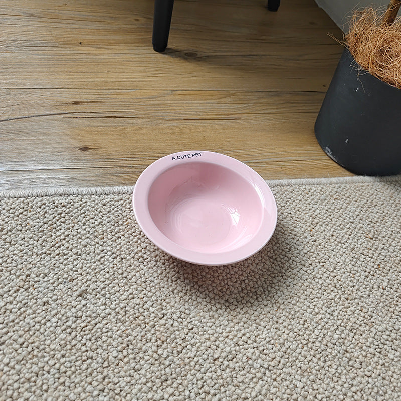 Pet Ceramic Double Bowl Anti-Tip Elevated Food And Water Holder