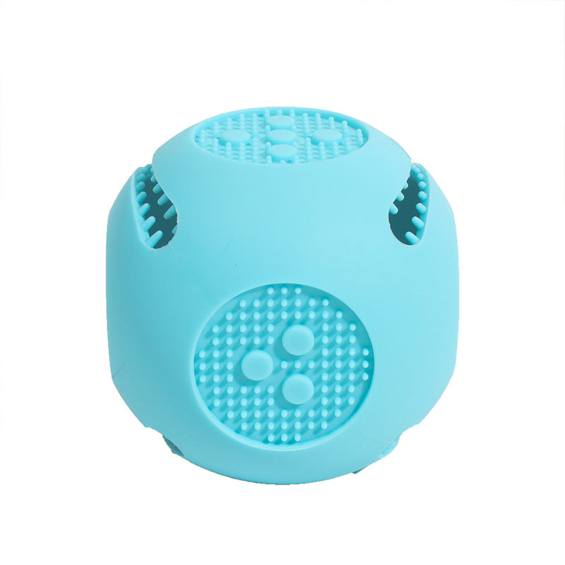 Bite Resistant Puzzle Food Dispensing Silicone Pet Toy Ball