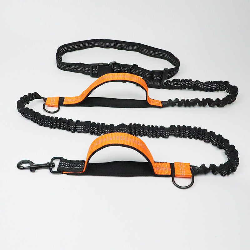 Reflective Multi Function Elastic Pet Leash Running Traction Lead