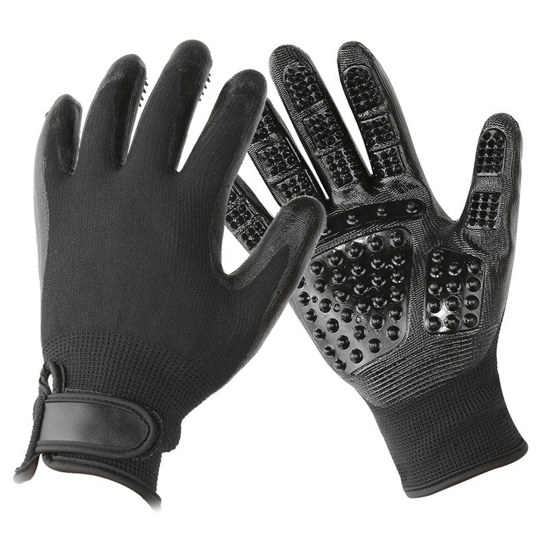 Soft Rubber Pet Grooming Glove Shedding Hair Remover Massage Brush