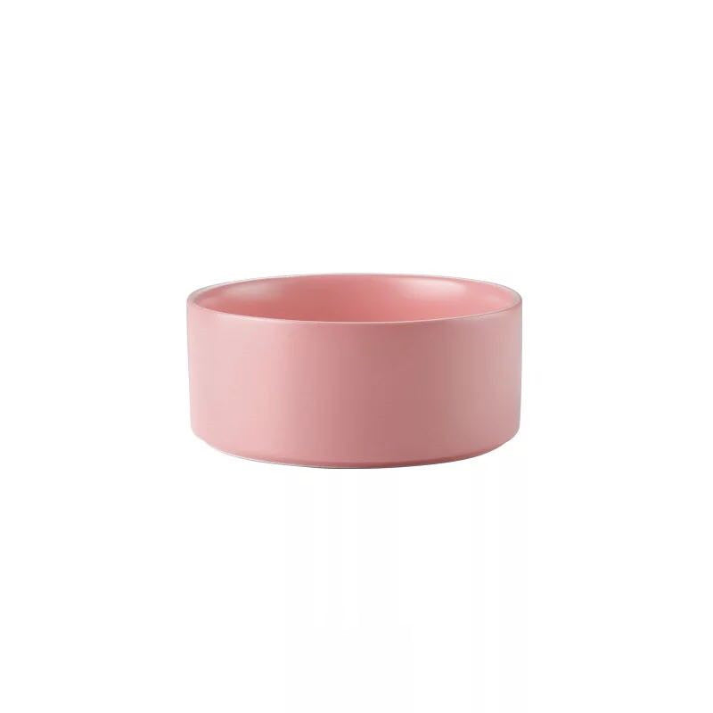 Metal frame ceramic pet bowl