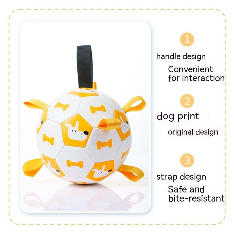 Interactive Pet Football Toy Outdoor Training Chew Teething Ball