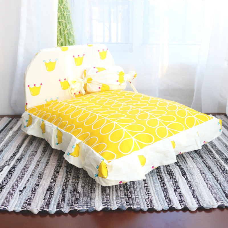 Soft Pet Bed For Small Breed Teddy Style Cozy Sleeping Nest