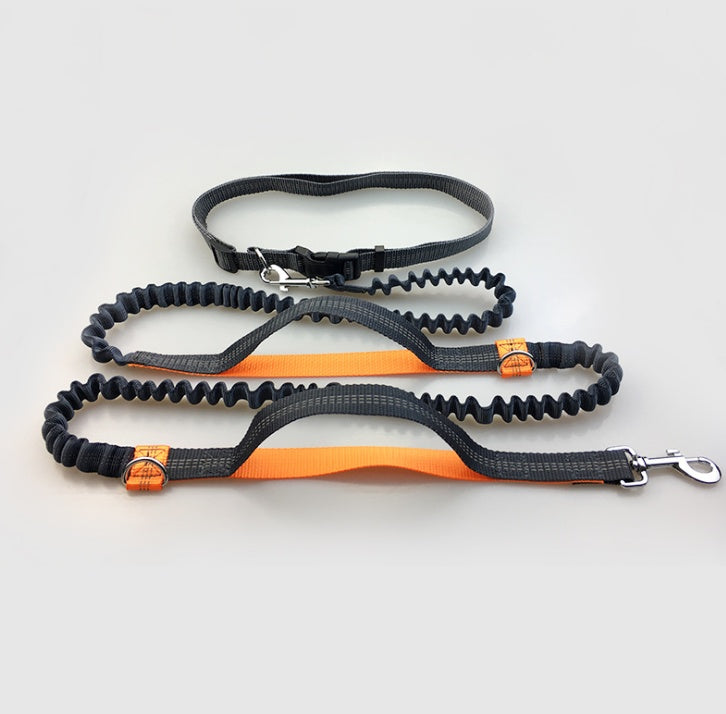Reflective Multi Function Elastic Pet Leash Running Traction Lead