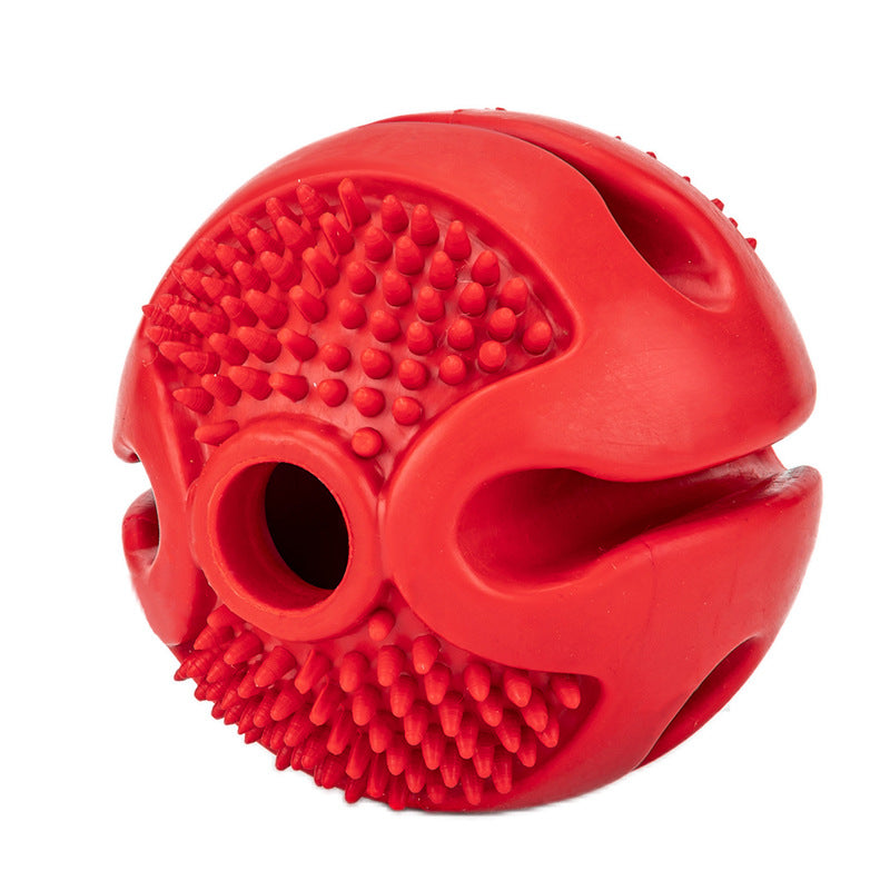 Elastic Solid Food Dispensing Pet Ball For Interactive Training Toy