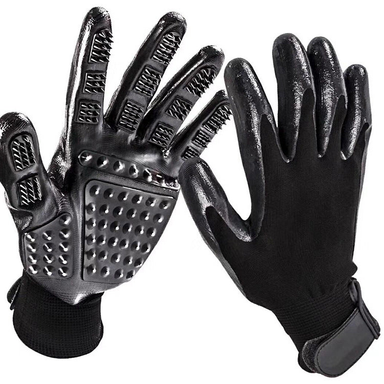 Soft Rubber Pet Grooming Glove Shedding Hair Remover Massage Brush