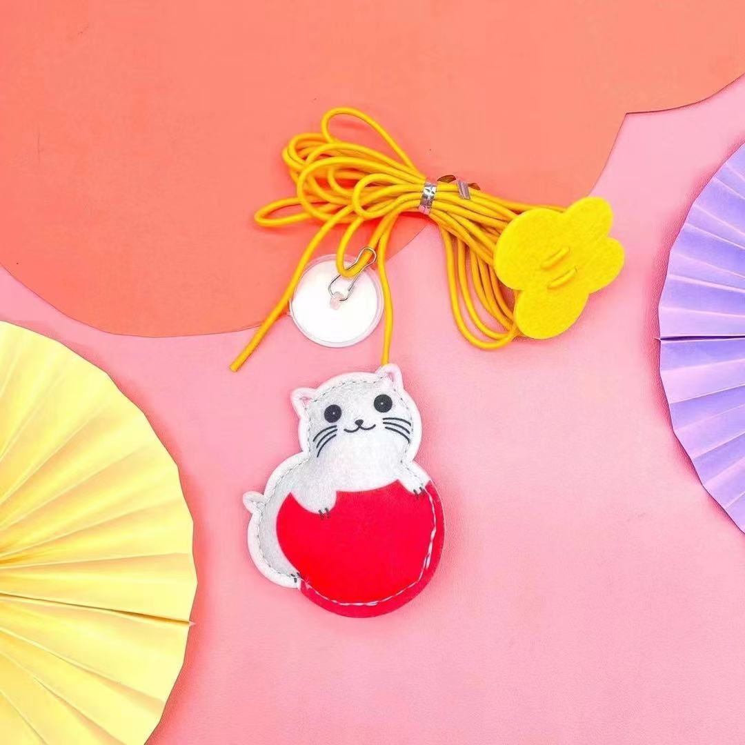 Interactive Telescopic Hanging Mouse Rope Pet Toy For Play And Activity