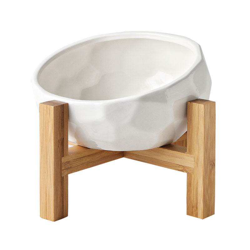 Pet bowl oblique mouth bowl food bowl method bucket food bowl