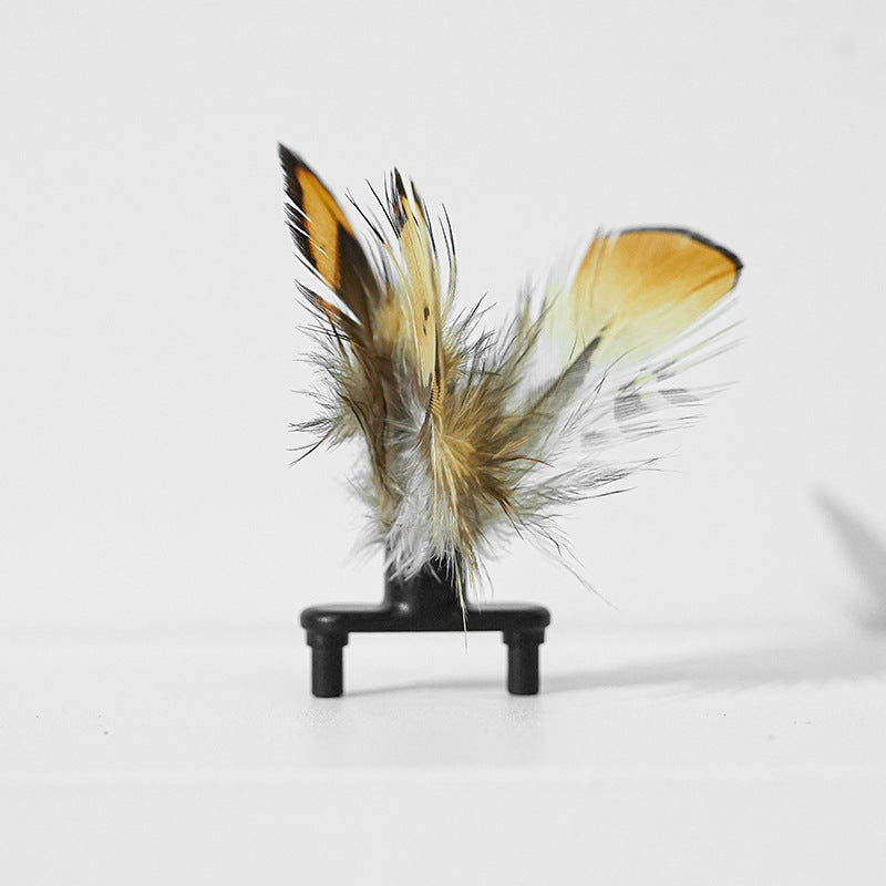 Electric Interactive Moving Feather Teaser Pet Toy For Active Play