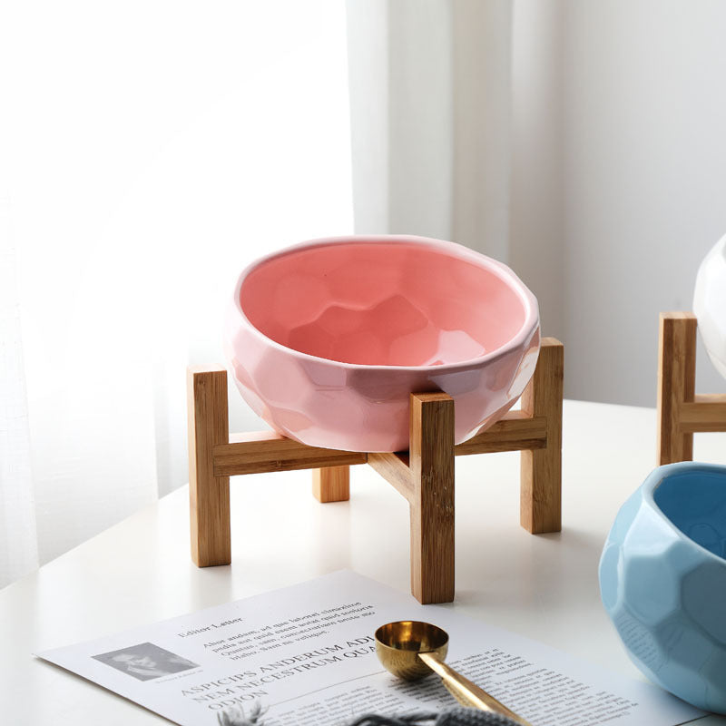 Pet bowl oblique mouth bowl food bowl method bucket food bowl